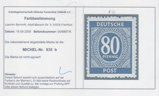 935 - Alliierte Besetzung Nr. 935 b 