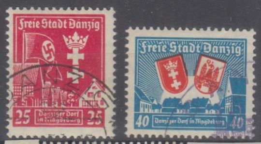 274 - Danzig Nr. 274y + 275x 