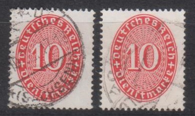 123 - Deutsches Reich Dienst Nr. 123 X + Y 