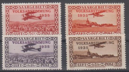 195 - Saargebiet Flugpost Nr. 195 - 198 