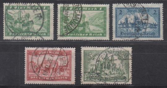 364 - Deutsches Reich Nr. 364 - 367 + Nr. 364 y 
