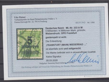 333 - Deutsches Reich Nr. 333 W 