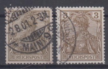 54 - Deutsches Reich Germania Nr. 54  a + b 