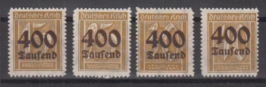297 - Deutsches Reich Infla Nr. 297 - 300 