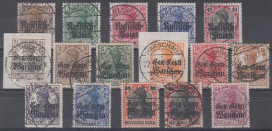 01 - Deutsches Post in Polen Nr. 1 - 16 