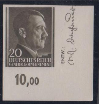 077 - Generalgouvernement Nr. 77 U Entwerferzeichen 
