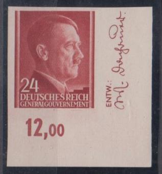 078 - Generalgouvernement Nr. 78 U Entwerferzeichen 