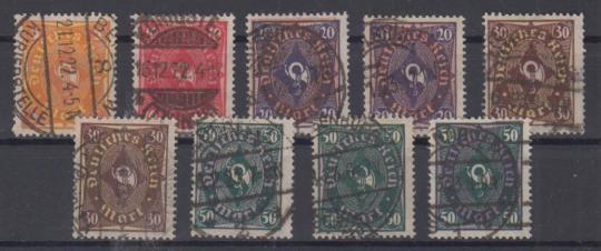 205 - Deutsches Reich Infla Nr. 205 - 209 