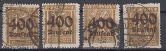 297 - Deutsches Reich Infla Nr. 297 - 300 