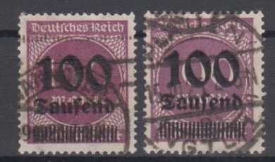 289 - Deutsches Reich Infla Nr. 289 a + b 