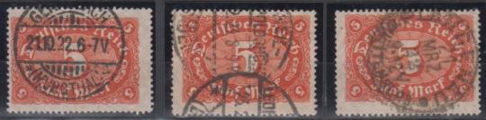 174 - Deutsches Reich Infla Nr. 174 a - c 