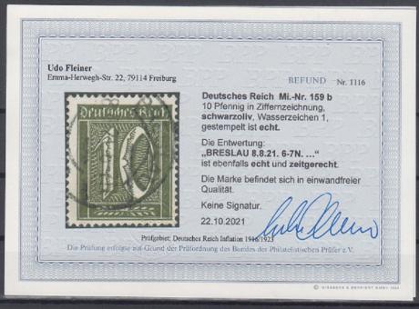 159 - Deutsches Reich Infla Nr. 159 b 