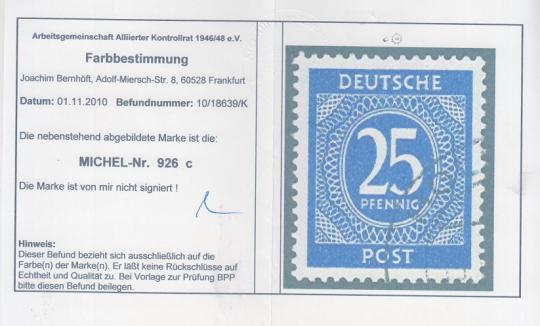 926 - Alliierte Besetzung Nr. 926 c 